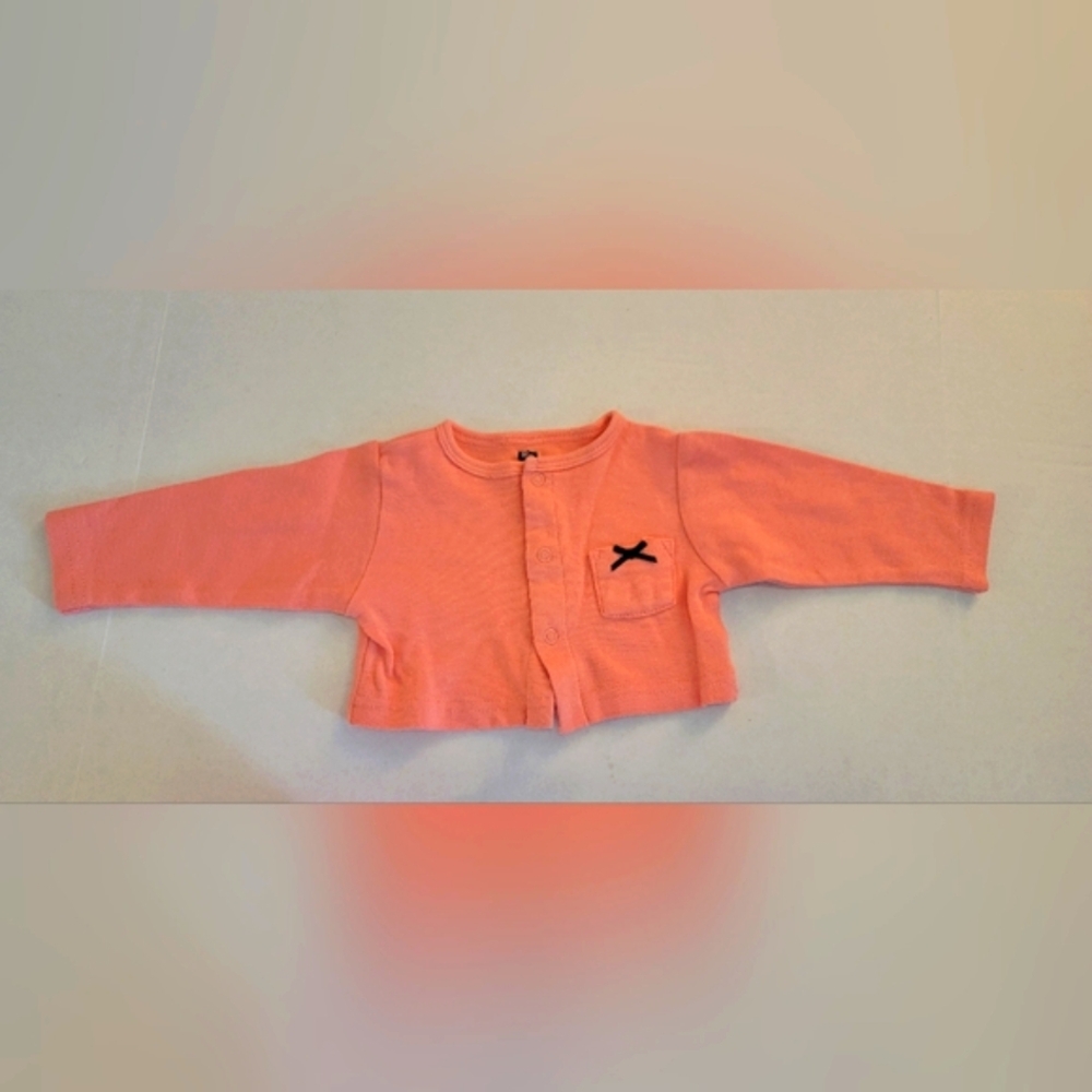 HB Pink Long Sleeve Top  Black bow on Pocket